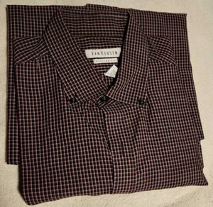 Mens VanHeusen Regular Fit Long Sleeve size 16 1/2 32/33 Wrinkle Free - Picture 1 of 5