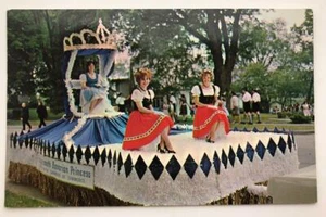 Bavarian Princess Float Real Photo Postcard Frankenmuth MI 1967 Queen & Court - Picture 1 of 1