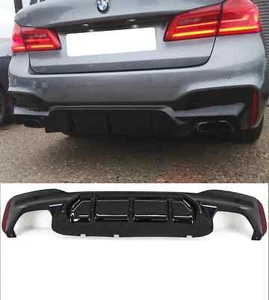 ESTRATTORE DIFFUSORE NERO LUCIDO BMW SERIE 5 G30 G31 MSPORT MPERFORMANCE M5 - Foto 1 di 1