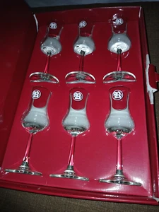6 original Roner Obstbrandkelche Schnapsgläser Grappagläser 4 cl OVP - Bild 1 von 5