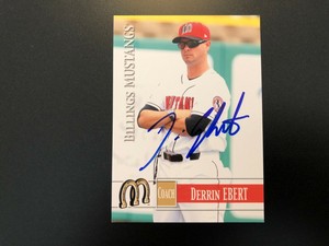 Derrin Ebert In Person Signed 2014 Billings Mustangs Team Set Card