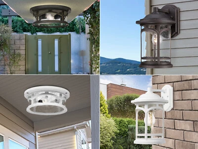 Außenlampe Landhausstil, Laternen für draußen wetterfest, Terrassenlampen Garten - Bild 1 von 4