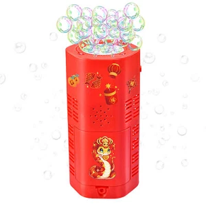 Máquina de burbujas de fuegos artificiales 10 agujeros juguete automático soplado de burbujas sonido ligero - Imagen 1 de 12
