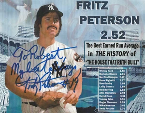 Foto autografiada de Fritz Peterson Yankees - Imagen 1 de 1