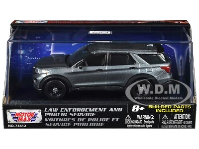 2022 FORD POLICE INTERCEPTOR UTILITY GRAY BUILDER'S KIT 1/43 BY MOTORMAX 79521 - Image 1 of 2