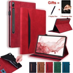 For Samsung Galaxy Tab S9 S8 S7 Plus S10 FE+ A9+ Tablet Folio Leather Case Cover - Picture 1 of 15