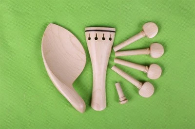 4/4 violin Kit maple wood violin Peg Chin Rest Tailpiece End pin Pegs - Image 1 of 4