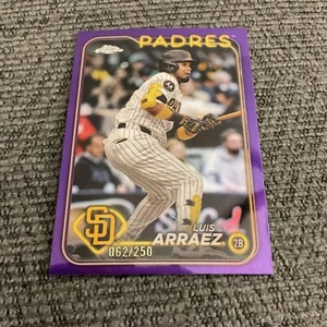 2024 Topps Update Chrome Update Luis Arraez  #USC100 Purple Refractor 062/250 - Picture 1 of 3