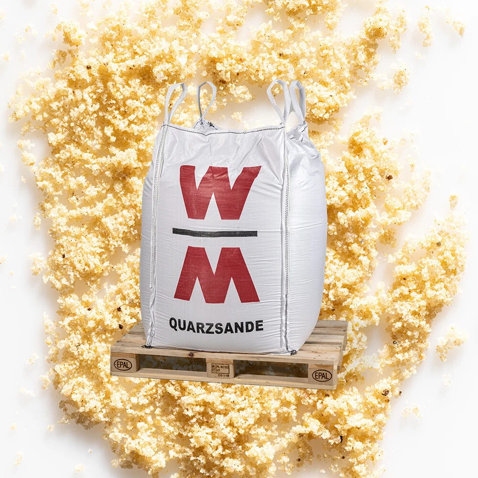 WOLFF & MÜLLER QUARZSANDE Industriesand Quarzsand Beachsand extrem fein feuergetrocknet im Big Bag