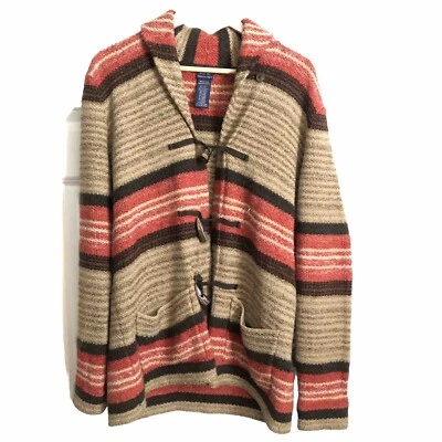 Cárdigan vintage Ralph Lauren tejido a mano tricote A La Main Southwestern Serape M Foto 1 de 4