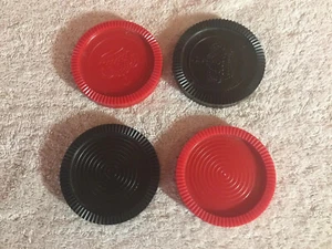 2 schwarz & 2 rot große Jumbo 3" Teppich Dame Spiel Ersatzteile Teile - Bild 1 von 3