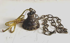 Vintage Metallguss Hängelampe Schirm Halter Baldachin Monteur Deckenleuchte Leuchte - Bild 1 von 5