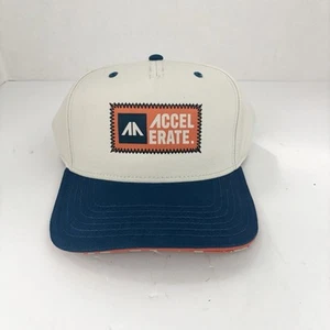 Accelerate Vintage Snapback Mütze Cap / Brandneu / Blau und Weiß / Konstruktion - Bild 1 von 4