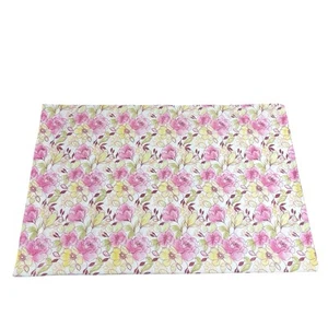 Floral Rosa Gelb Weinrot Wildblumen Standard Kissenhülle Polyester 2er Set EUC - Bild 1 von 7