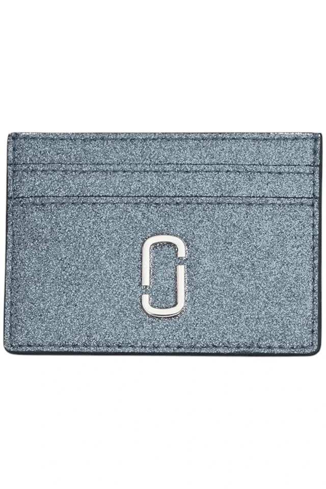 Marc Jacobs The Galactic Glitter J Marc Card Case in Silver - Image 1 of 3