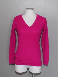 Talbots Kaschmir V-Ausschnitt Pullover XS Hot Pink Preppy Weich Kuschelig 34 Brust Efeu Stil - Bild 1 von 5