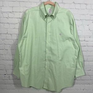 Brooks Brothers Oxford OCBD Hemd Herren Large Grün Baumwolle Supima Regular Fit - Bild 1 von 14