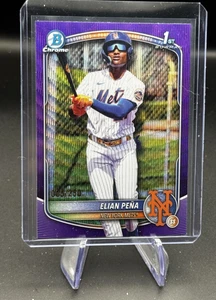 Bowman Chrome Elian Peña 2025 primer refractor de onda púrpura #d/250 #BCP-155 - Imagen 1 de 2