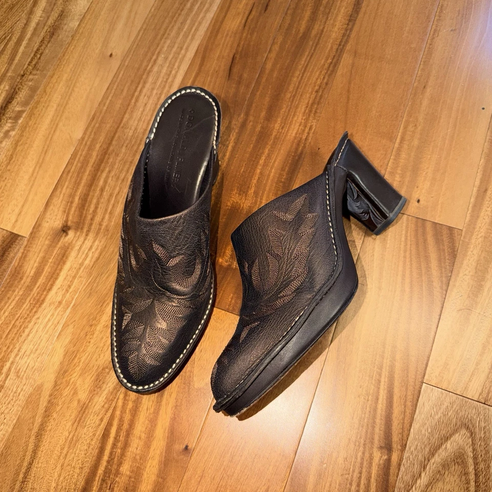 Donald J. Pliner Mujer Talla 10 M Western Zuecos Botas Mules Bozza Bronce Foto 1 de 4