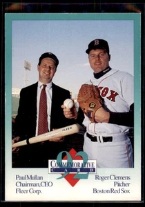 Tarjeta conmemorativa Fleer '92 1992 promoción Paul Mullan/Roger Clemens #NNO - Imagen 1 de 2