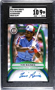 Tim Raines 2025 Topps Tribute TA-TR Autographed Green 26 /99 SGC 10/9 Expos 💥 - Picture 1 of 2