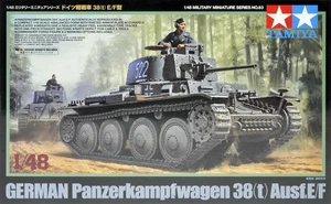 Tamiya 1/48 scale WW2 German Panzer 38(t) Ausf E/F tank model kit - Picture 1 of 6