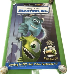 MONSTERS INC. MOVIE PROMOTIONAL POSTER ORIGINAL 26x40 2001 - Picture 1 of 6