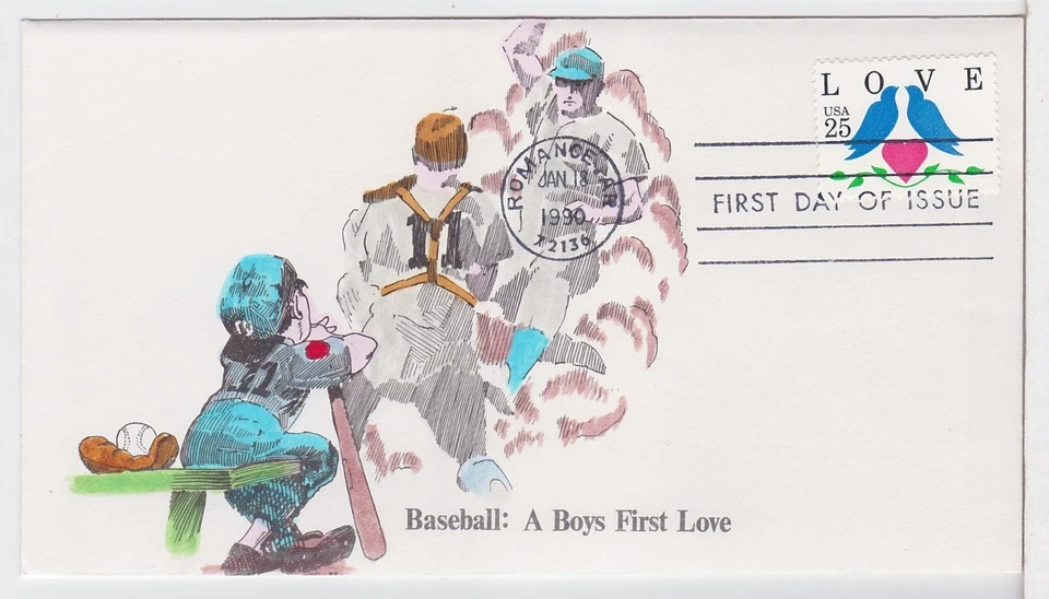 TurtlesTradingPost- Baseball- A Boys First Love #2440 1990 FDC Geerlings Cachet - Image 1 of 1