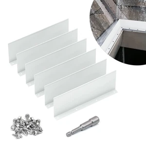 6 Pack Aluminum Gutter Valley Splash Guards, Rainwater Roofing Gutter Guard, ... - Bild 1 von 8