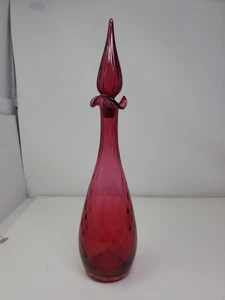 De colección Arándano Peregrino Genio Botella Vidrio Acolchado Decantador con Llama Topper - Imagen 1 de 8