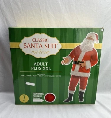 Classic Santa Suit Adult Plus XXL 7 pcs New Suit Yourself Costumes 397121 - Image 1 of 4