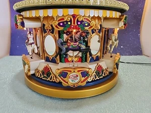 Vtg 1994 Mr Christmas Merry Go Round Musical Animated Carousel 21 Songs 6 Horses - Picture 1 of 23