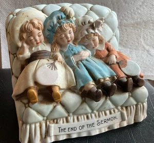 Vintage1989 Shackman SCHMID Music Box AFTER THE SERMON 3 Girls sleeping on Sofa - Picture 1 of 7
