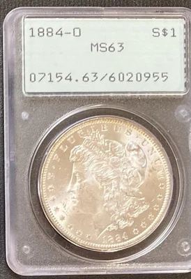 1884-O Morgan Silver Dollar PCGS MS63 S$1 New Orleans Minted No Reserve - Image 1 of 3