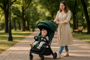 Compact Lightweight Stroller Pushchair for Toddlers from Birth to 22 kg Green - Picture 1 of 1