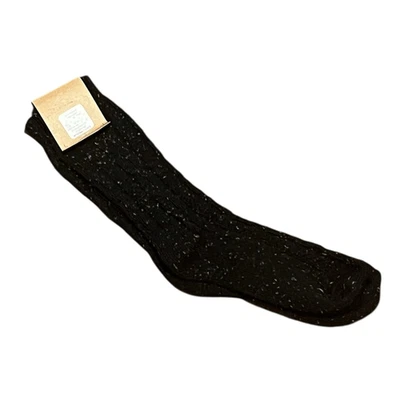 G.H. Calcetines Bass negros multicolores moteados media pantorrilla, talla M, nuevos con etiquetas Foto 1 de 4