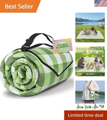 Extra Large Picnic Blanket Waterproof Foldable 80''x80'', Outdoor Picnic Mat ... - Imagem 1 de 4