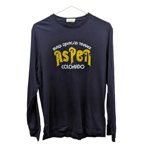 Camisa Gráfica J.Crew Azul Marino Manga Larga Aspen Colorado Ski Lodge Pequeña S - Imagen 1 de 4