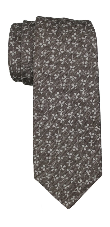 Corbata Kiton color tostado floral 7 pliegues Foto 1 de 1