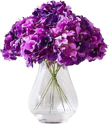 Dark Purple Artificial Hydrangea Flower Heads for Wedding & Home Decor - Image 1 of 4