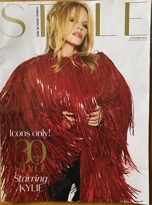 Kylie Minogue Style Magazine Sunday Times 3 Nov 2024 Red Dress Cover Icons Only - Picture 1 of 1