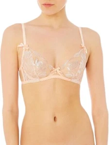 Agent Provocateur Sparkle Bra  Nude  Silver 34B New RRP £85 Underwired - Bild 1 von 3