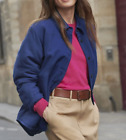 Ines De La Fressange $99 Uniqlo Women Padded Shirt Jacket Blue Xxs Xs S M Nwt