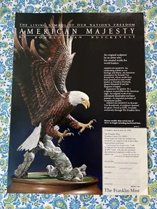 Vintage 1990 Franklin Mint American Majesty Print Ad - Bild 1 von 7