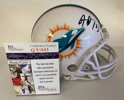 JAY AJAYI MIAMI DOLPHINS SIGNED AUTOGRAPHED RIDDELL MINI HELMET JSA Q516434 - Image 1 of 4