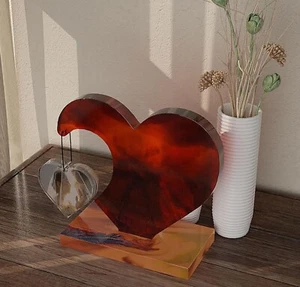 Dual Liebe Herz Fotorahmen Epoxidform für DIY Harz Deko Silikonform - Bild 1 von 4