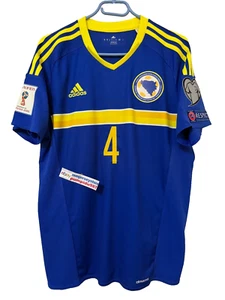 Emir Spahic #4 Bosnia Football Shirt Adidas M Trikot Bosna Jersey BiH Soccer - Picture 1 of 8
