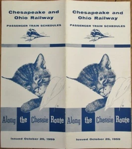 Chesapeake and Ohio Railway 1959 Railroad Time Table, Times Tables, C and O - Imagen 1 de 4