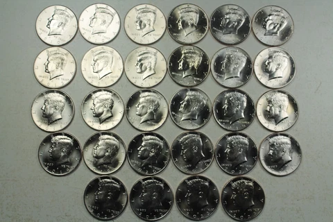2010 - 2023 P&D Kennedy Half Dollar. Gem Brilliant Uncirculated  Mint Roll Set Cover