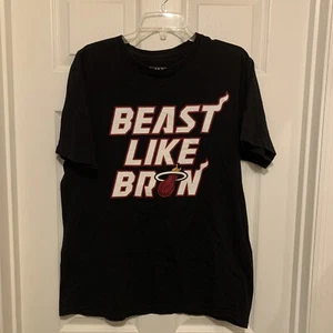 Beast Like Bron ~ Maillot Adidas noir Miami Heat L ~ NBA LeBron James - Photo 1 sur 7